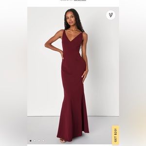 Lulus formal long dress. Burgundy.